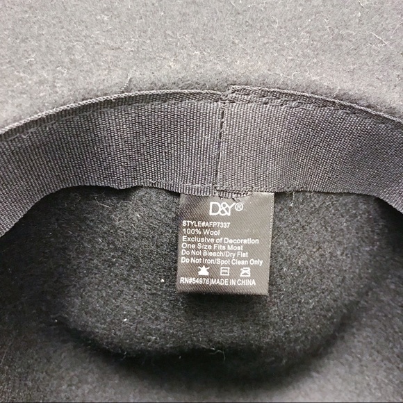 *PRICE DROP!* Black Wool Floppy Hat - Picture 3 of 3